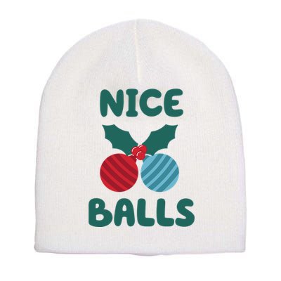 Nice Balls Funny Christmas Ornament Short Acrylic Beanie