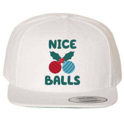 Nice Balls Funny Christmas Ornament Wool Snapback Cap