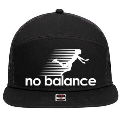 No Balance Funny Spoof 7 Panel Mesh Trucker Snapback Hat