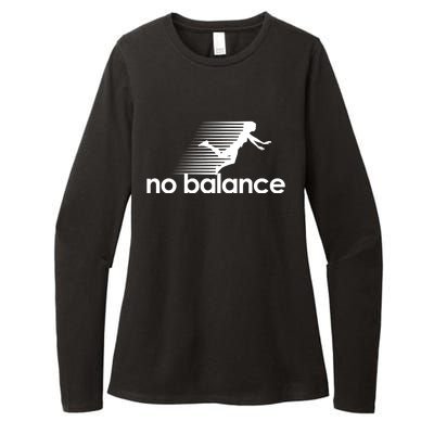 No Balance Funny Spoof Womens CVC Long Sleeve Shirt