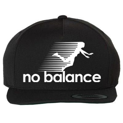 No Balance Funny Spoof Wool Snapback Cap