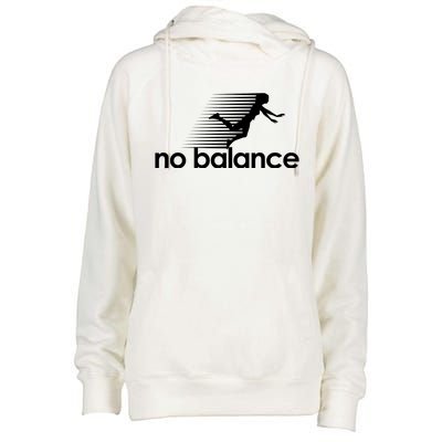 No Balance Funny Spoof Womens Funnel Neck Pullover Hood