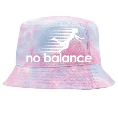 No Balance Funny Spoof Tie-Dyed Bucket Hat