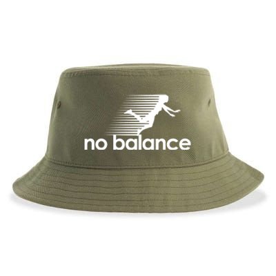 No Balance Funny Spoof Sustainable Bucket Hat