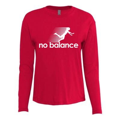 No Balance Funny Spoof Womens Cotton Relaxed Long Sleeve T-Shirt