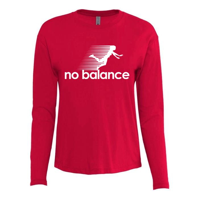 No Balance Funny Spoof Womens Cotton Relaxed Long Sleeve T-Shirt