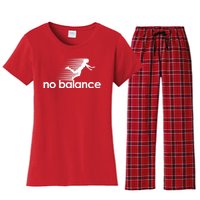 No Balance Funny Spoof Women's Flannel Pajama Set