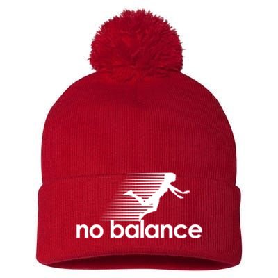 No Balance Funny Spoof Pom Pom 12in Knit Beanie