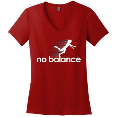 No Balance Funny Spoof Women's V-Neck T-Shirt