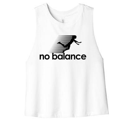 No Balance Funny Spoof Women's Racerback Cropped Tank