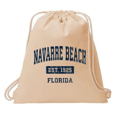 Navarre Beach Florida Fl Vintage Sports Established Drawstring Bag