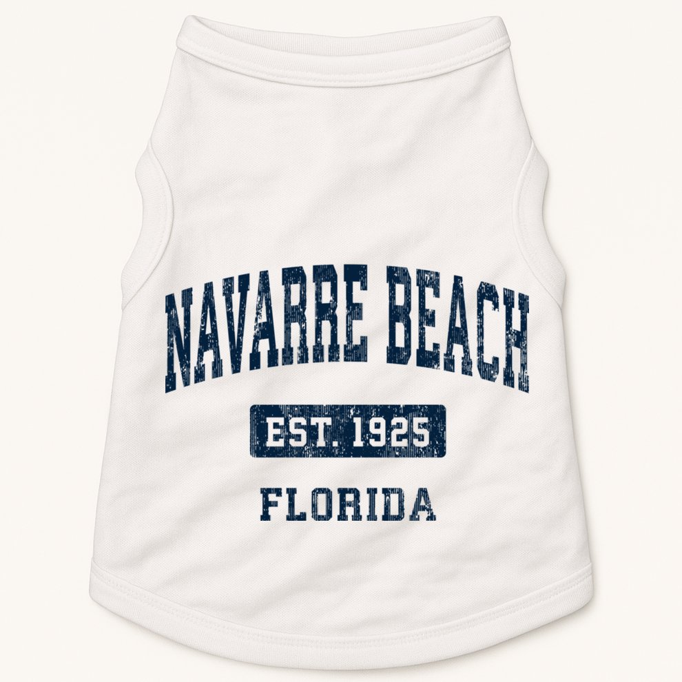 Navarre Beach Florida Fl Vintage Sports Established Doggie Tank