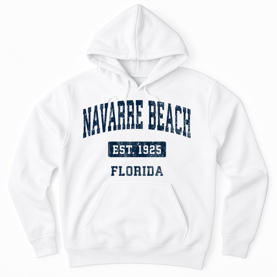 Navarre Beach Florida Fl Vintage Sports Established Hoodie