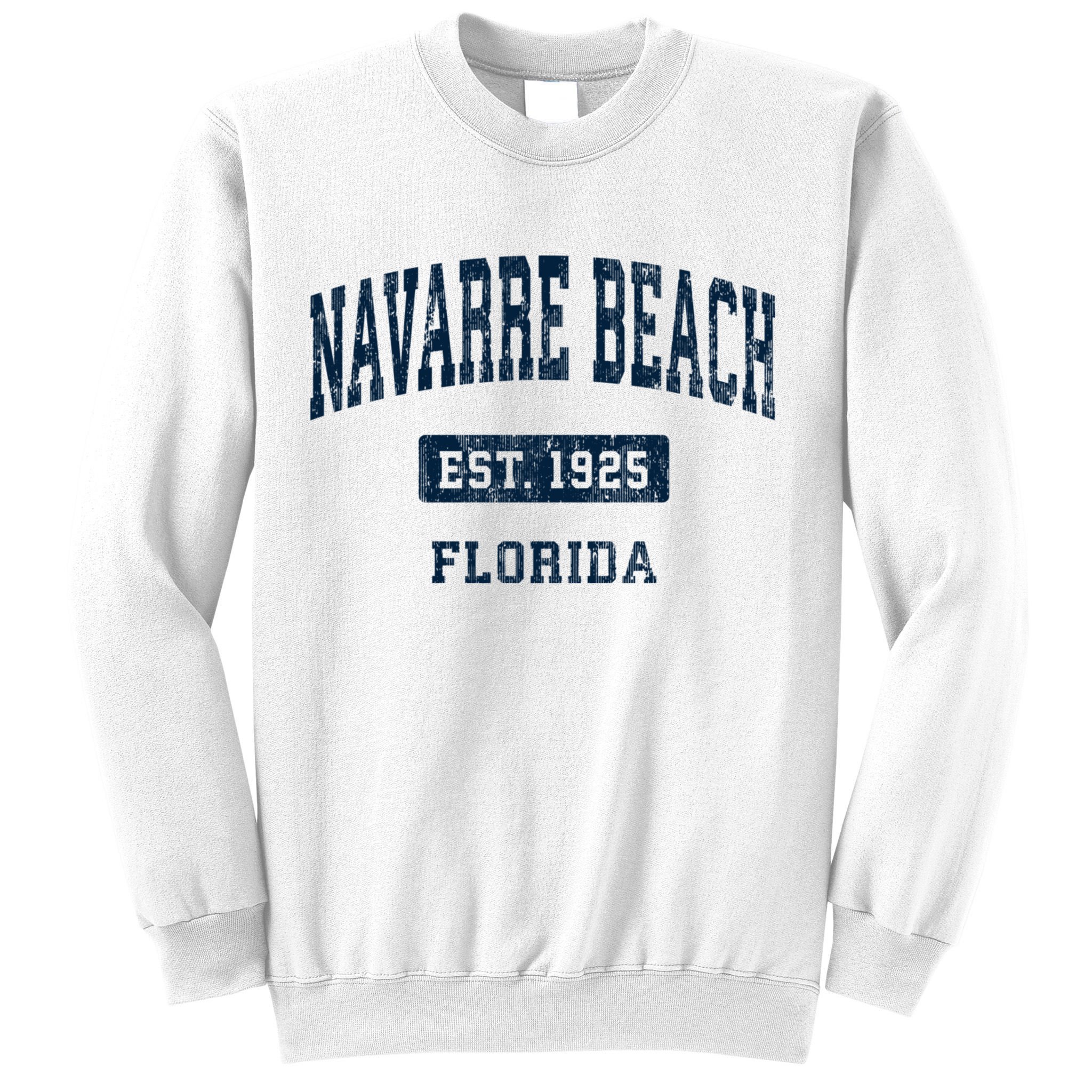 Navarre Beach Florida Fl Vintage Sports Established Sweatshirt
