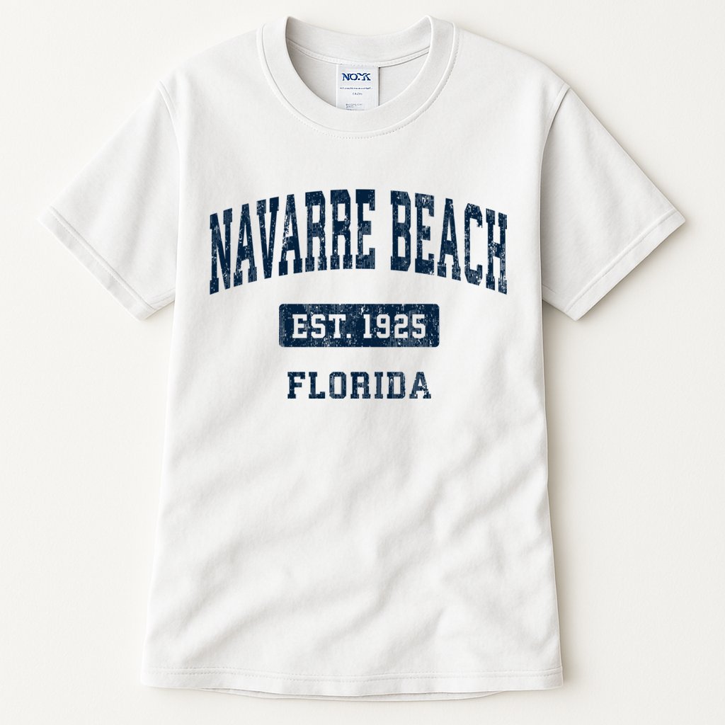 Navarre Beach Florida Fl Vintage Sports Established Tall T-Shirt