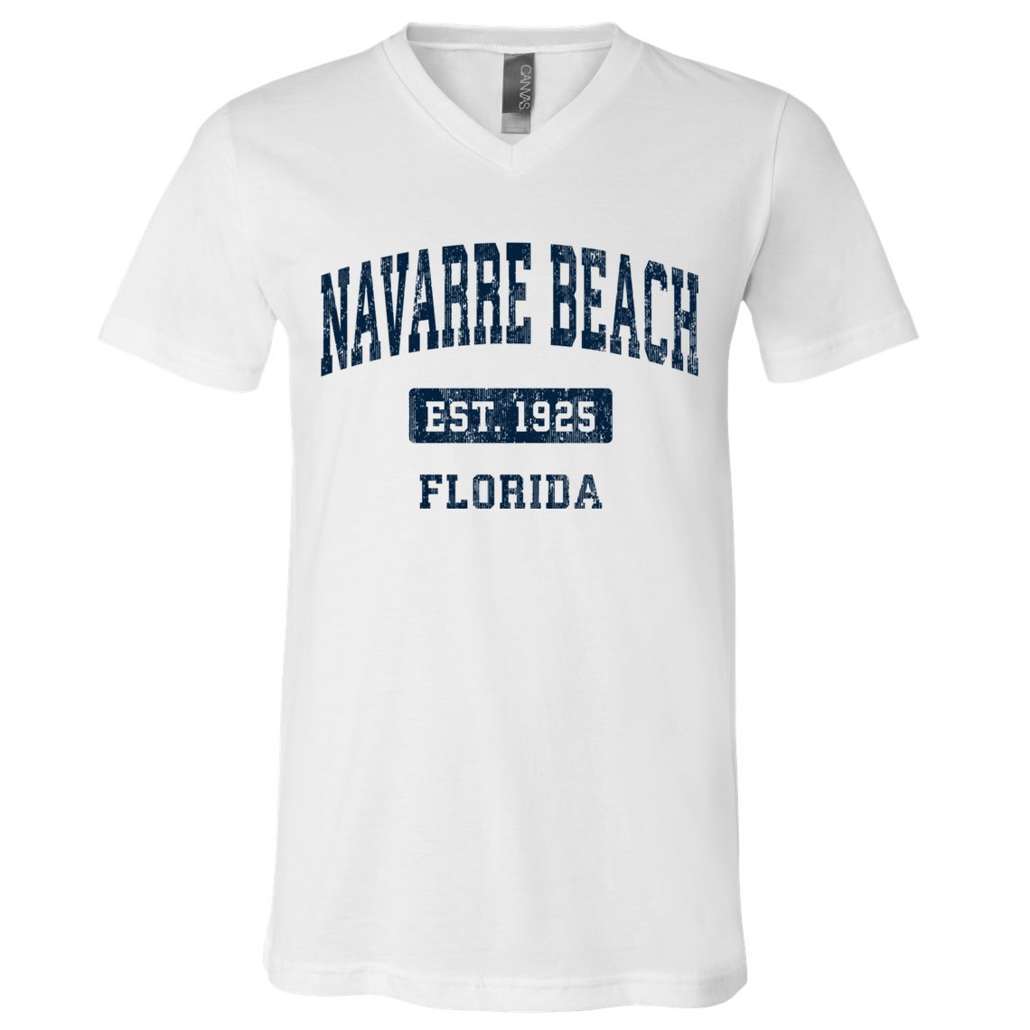 Navarre Beach Florida Fl Vintage Sports Established V-Neck T-Shirt