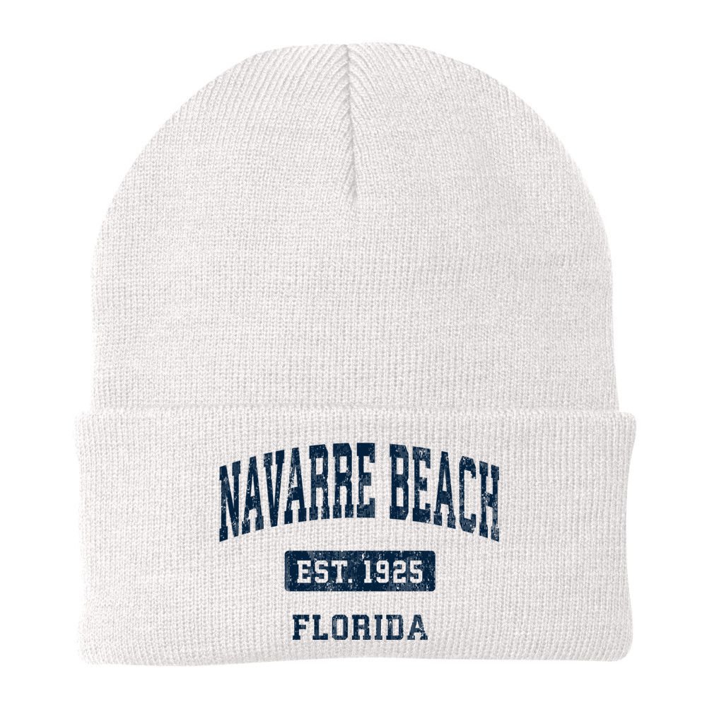Navarre Beach Florida Fl Vintage Sports Established Beanie