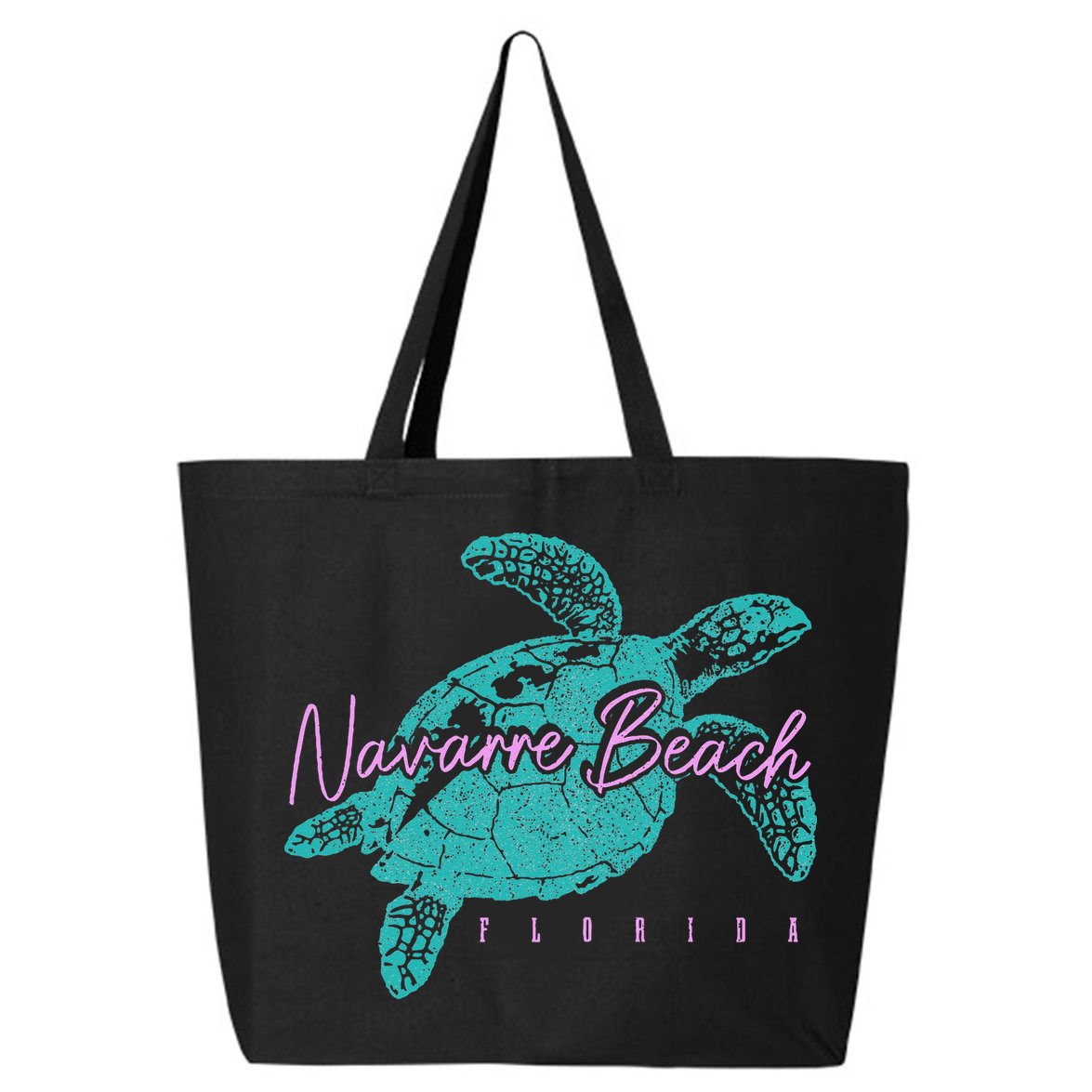 Navarre Beach Florida FL Sea Turtle Surfer Diving Vintage 25L Jumbo Tote