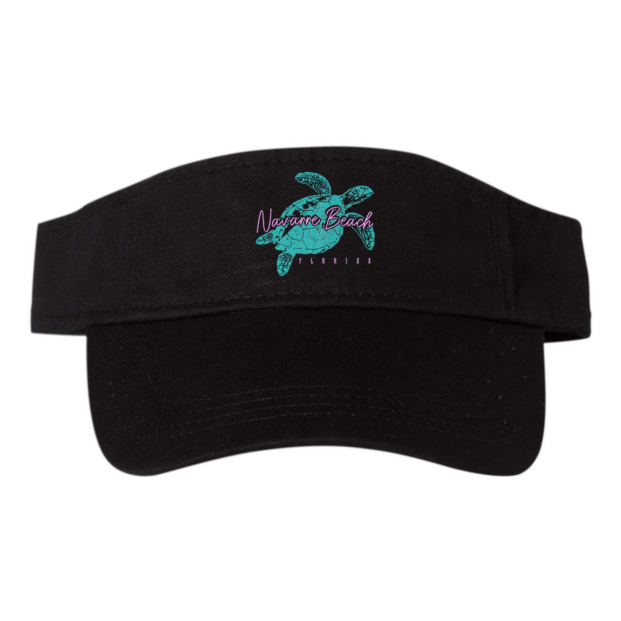 Navarre Beach Florida FL Sea Turtle Surfer Diving Vintage Visor
