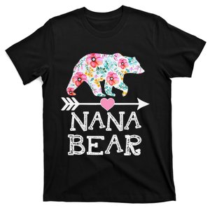 Nana Bear Floral Family Mother's Day Gifts Mom Nana T-Shirt