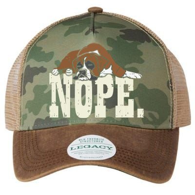 Nope Boxer Funny Animal Pet Dog Lover Owner Men Women Gift Legacy Tie Dye Trucker Hat