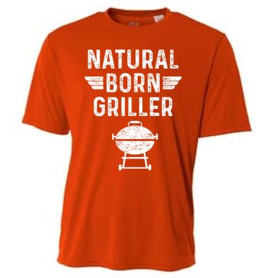 Natural Born Griller Barbecue Funny Bbq Great Gift Cooling Performance Crew T-Shirt