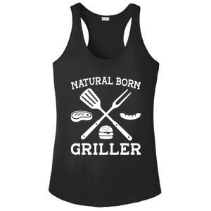 Natural Born Griller Grill Master Barbecue Party Steak Bbq Cool Gift Ladies PosiCharge Competitor Racerback Tank