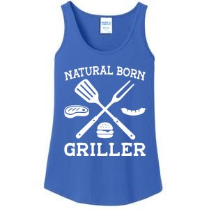 Natural Born Griller Grill Master Barbecue Party Steak Bbq Cool Gift Ladies Essential Tank