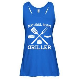 Natural Born Griller Grill Master Barbecue Party Steak Bbq Cool Gift Ladies Essential Flowy Tank