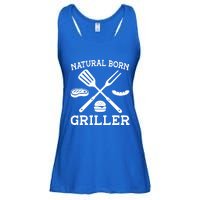 Natural Born Griller Grill Master Barbecue Party Steak Bbq Cool Gift Ladies Essential Flowy Tank