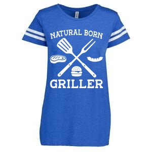 Natural Born Griller Grill Master Barbecue Party Steak Bbq Cool Gift Enza Ladies Jersey Football T-Shirt