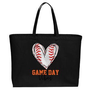 Novelty Baseball Game Day Vibes Baseball Mom Baseball Season Gift Cotton Canvas Jumbo Tote