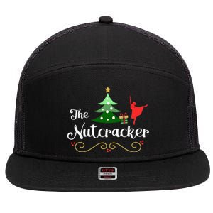 Nutcracker Ballet Gift For Girl Clara & Tree Nutcracker 7 Panel Mesh Trucker Snapback Hat