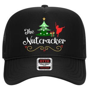 Nutcracker Ballet Gift For Girl Clara & Tree Nutcracker High Crown Mesh Back Trucker Hat