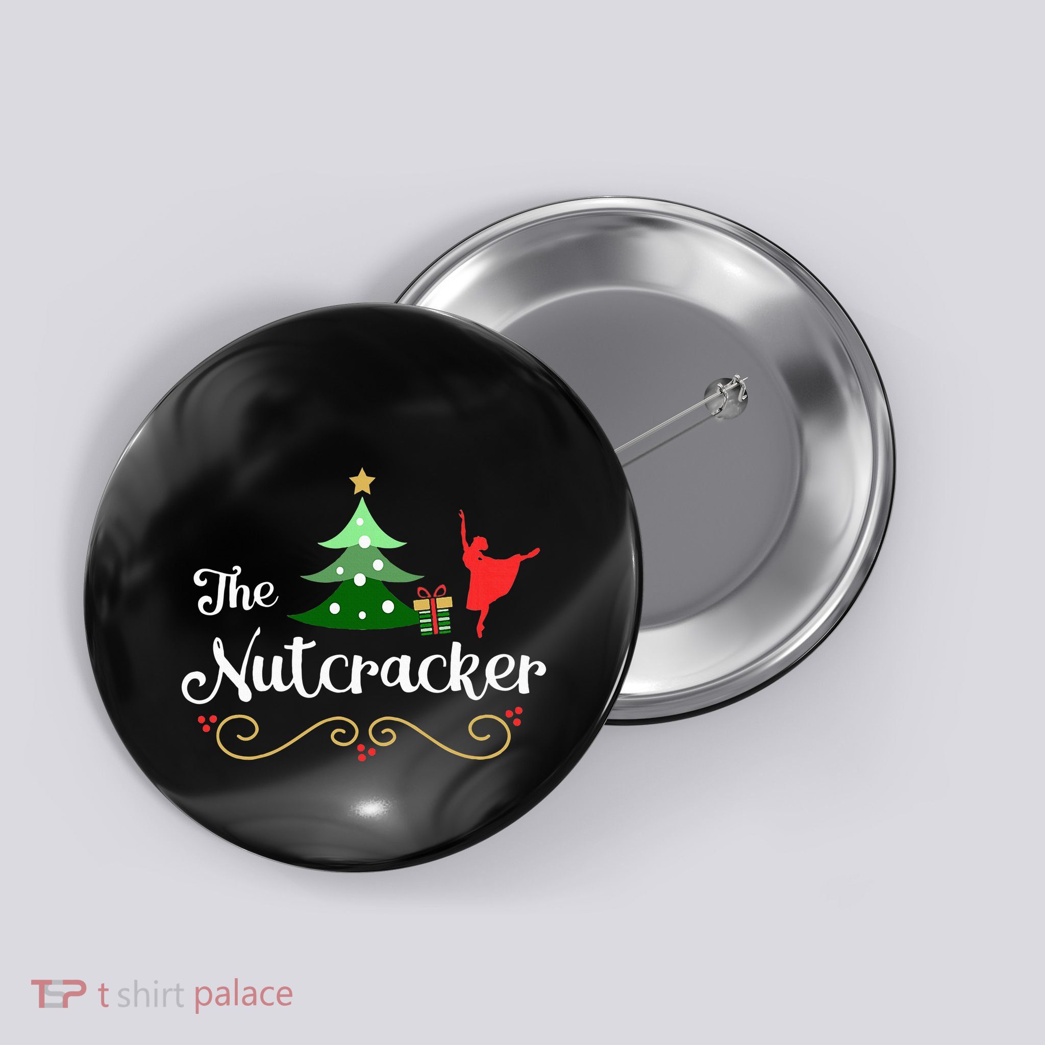 Nutcracker Ballet Gift For Girl Clara & Tree Nutcracker Button