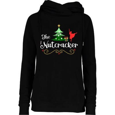 Nutcracker Ballet Gift For Girl Clara & Tree Nutcracker Womens Funnel Neck Pullover Hood