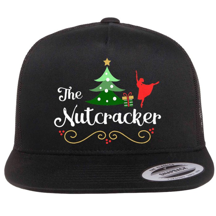 Nutcracker Ballet Gift For Girl Clara & Tree Nutcracker Flat Bill Trucker Hat