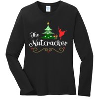 Nutcracker Ballet Gift For Girl Clara & Tree Nutcracker Ladies Long Sleeve Shirt