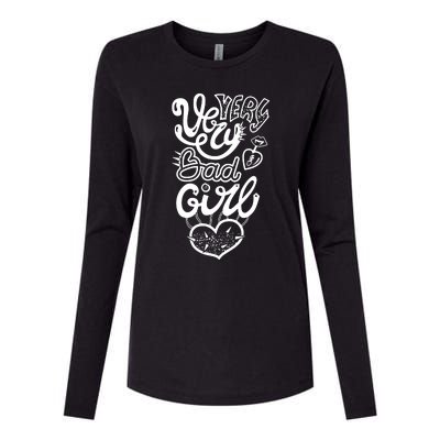 Negative Bad Girl Graphic Womens Cotton Relaxed Long Sleeve T-Shirt