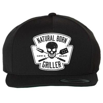 Natural Born Griller Bbq Lovers Wool Snapback Cap