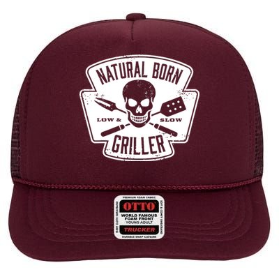 Natural Born Griller Bbq Lovers High Crown Mesh Back Trucker Hat