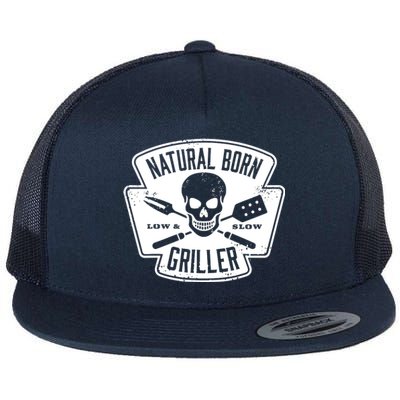 Natural Born Griller Bbq Lovers Flat Bill Trucker Hat