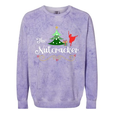 Nutcracker Ballet Gift For Clara & Tree Nutcracker Colorblast Crewneck Sweatshirt