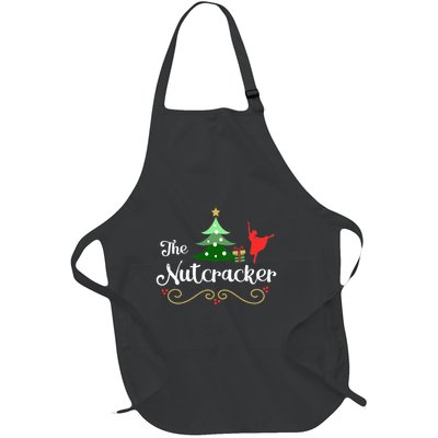 Nutcracker Ballet Gift For Clara & Tree Nutcracker Full-Length Apron With Pockets
