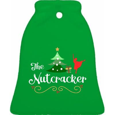 Nutcracker Ballet Gift For Clara & Tree Nutcracker Ceramic Bell Ornament