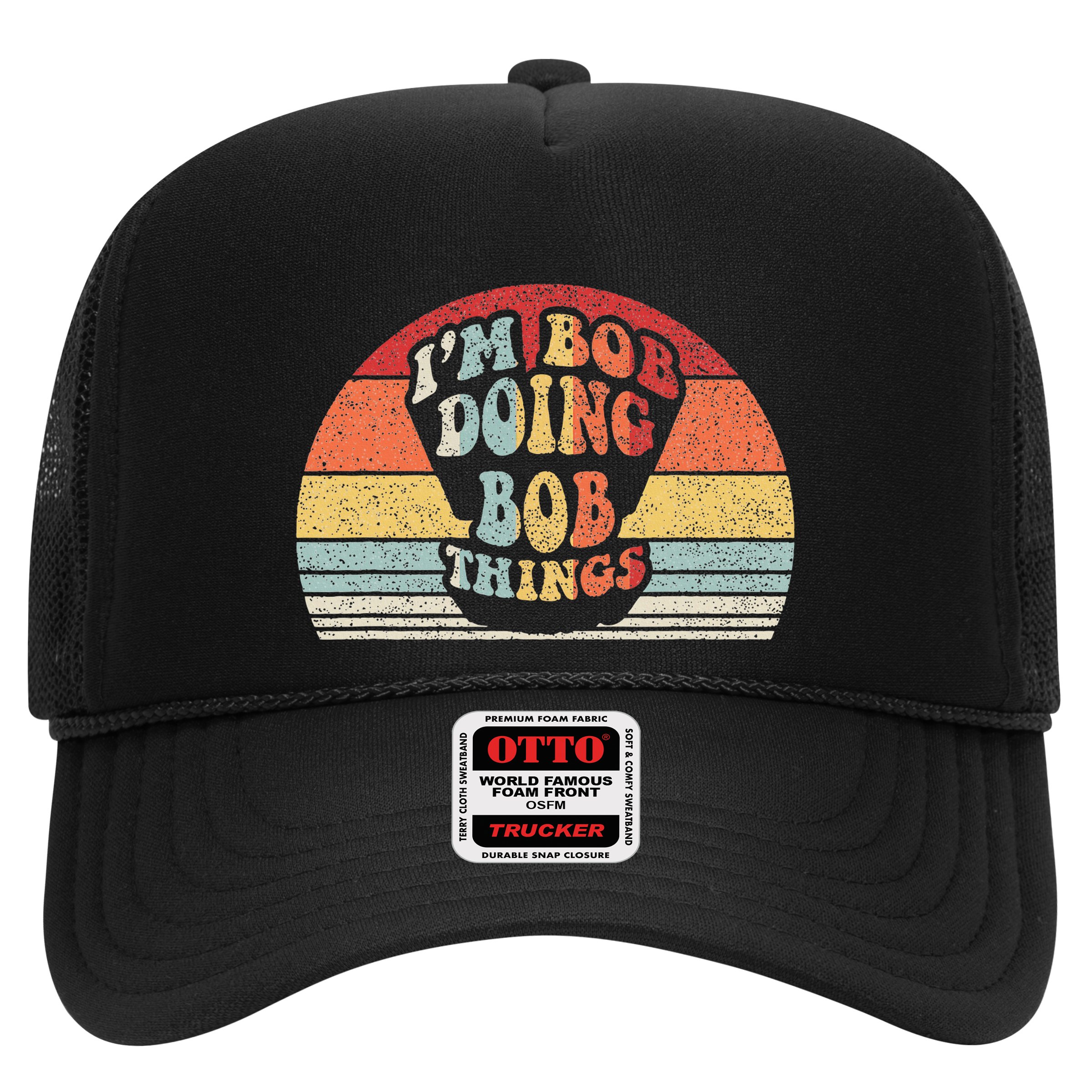 Name Bob Gift Vintage Retro IM Bob Doing Bob Things Hat