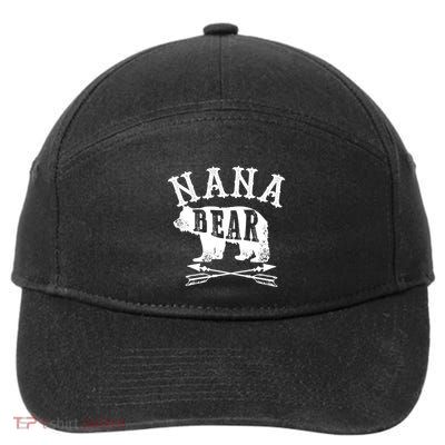 Nana Bear Grandmother Mothers Day Gift 7-Panel Snapback Hat