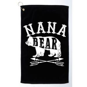 Nana Bear Grandmother Mothers Day Gift Platinum Collection Golf Towel