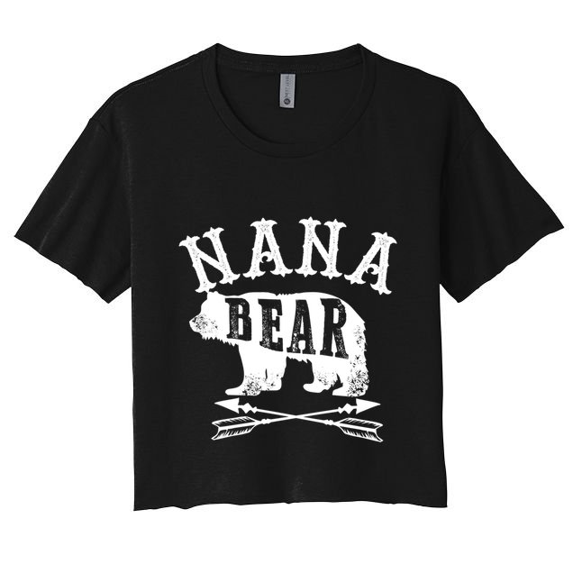 Nana Bear Grandmother Mothers Day Gift Crop Top