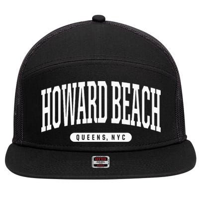 NYC Borough Howard Beach Queens New York City 7 Panel Mesh Trucker Snapback Hat